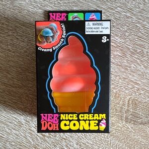 Nee Doh Nice Cream Cone Toy (orange)